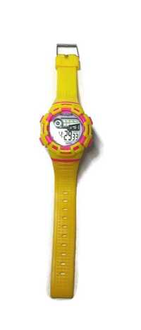 Zegarek dziecięcy cyfrowy żółto różowy sportowy