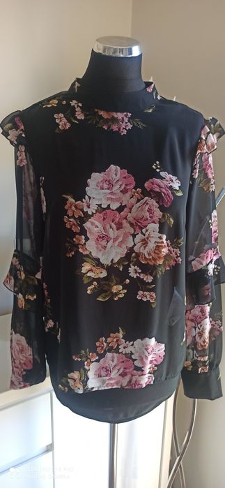 Bluzka elegancka w kwiaty