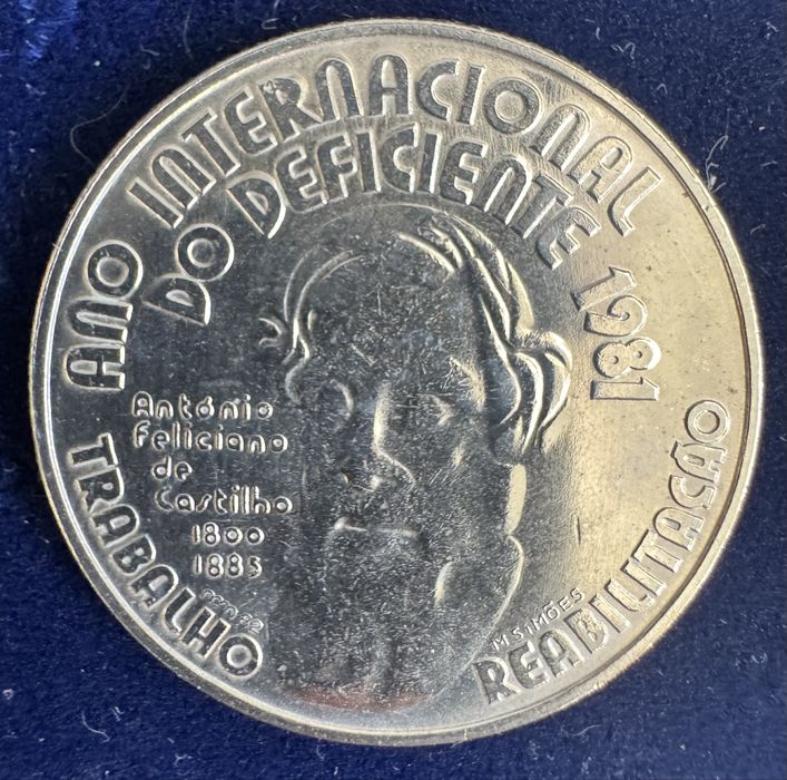 moeda comemorativa 25 escudos 1981