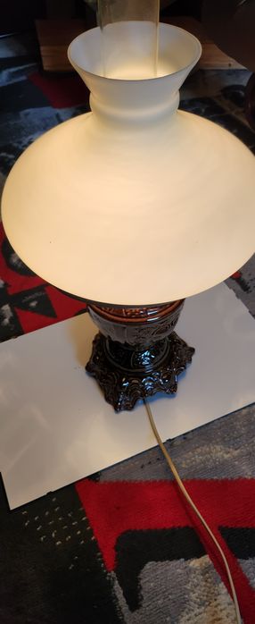 Pamiątki z PRL lampa ceramiczna Wałbrzych