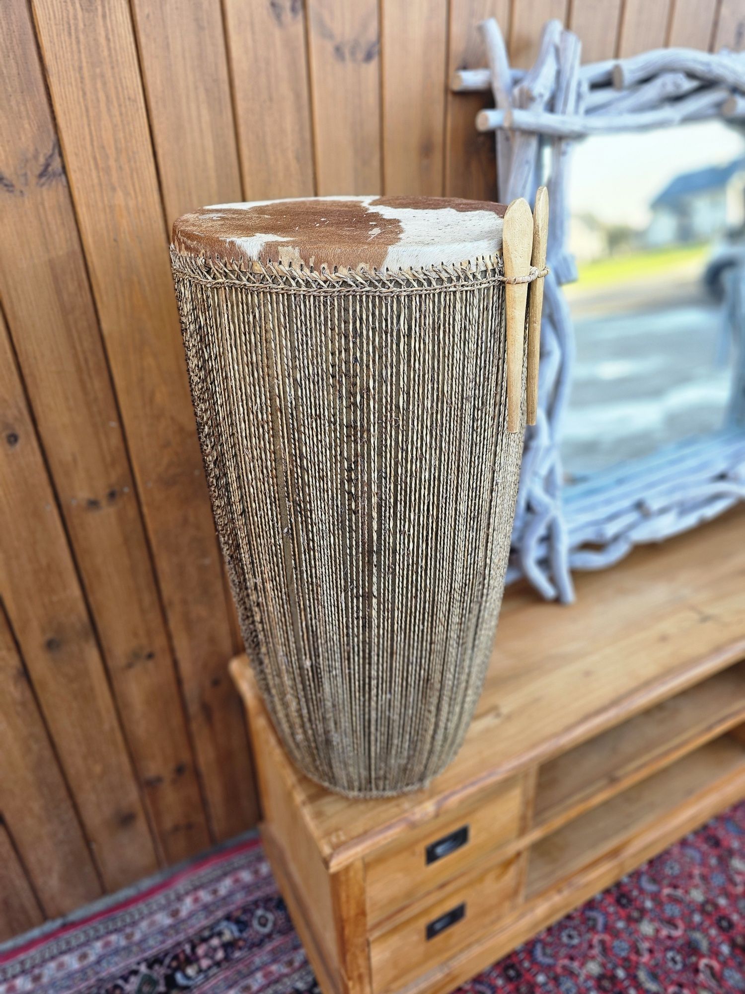 Olbrzymi afrykański bęben 80 cm skóra #1523 Stylowy Węgrów