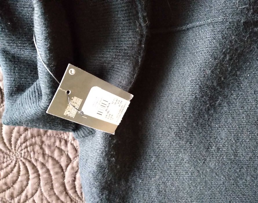 Ponczo, narzutka z golfem oversize