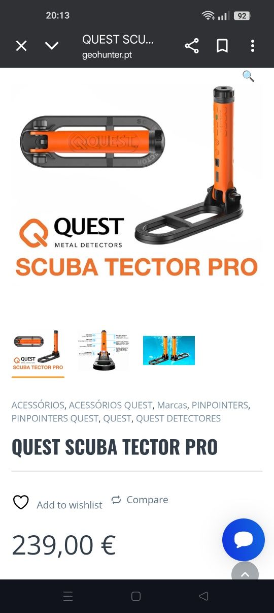 Quest scuba tector pro