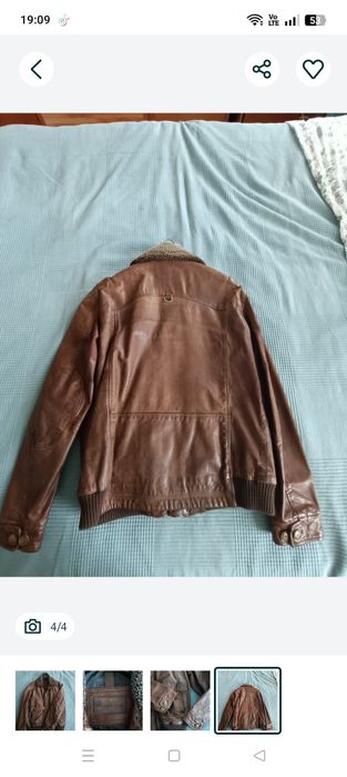 Kurtka skórzana Massimo Dutti