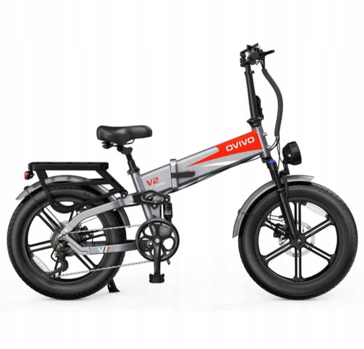 Rower elektryczny OVIVO V2 PRO 2.0 SZARY 250W KOŁO 20"