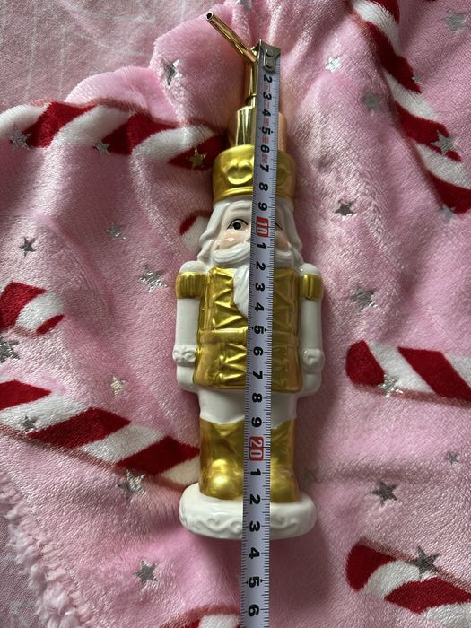 Złoty ceramiczny dziadek do orzechów glamour dozownik na mydło pudełko