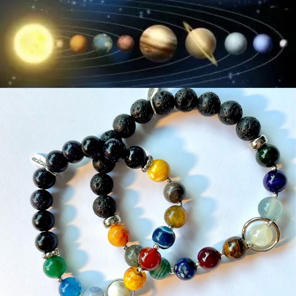 Pulseiras pedras naturais - Sistema Solar