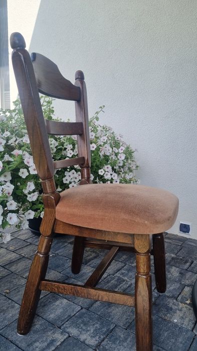 Drewniane klasyczne krzesło 4szt komplet  retro  kuchnia jadalnia