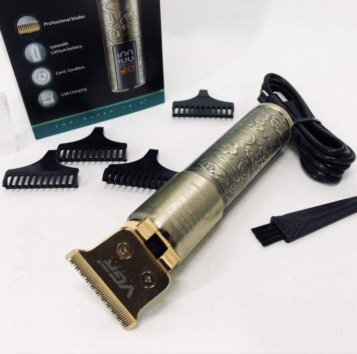 Бездротовий триммер VGR V-073 для волосся й бороди, топ якість PRO MAX