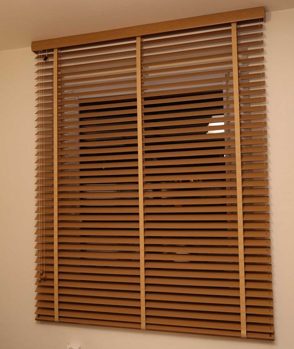 Żaluzja drewniana wewnętrzna 1400x1700 (mm) dąb i mahoń