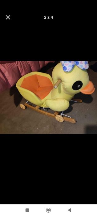 Kaczka Jeździk Dla Dzieci Bujak na Biegunach PŁOZY KOŁA 2w1 DŹWIĘKI