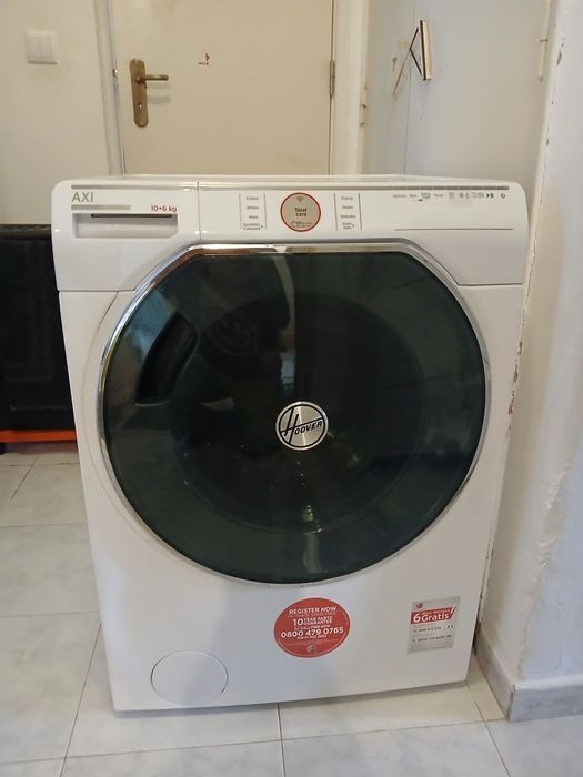 Máquina de lavar roupa e secar Hoover 10/6 quilos