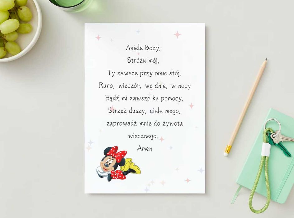 Prezent dla dziecka - modlitwa Aniele Boży plakat
