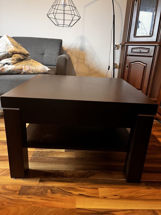 ława brązowa z dodatkowym miejscem pod