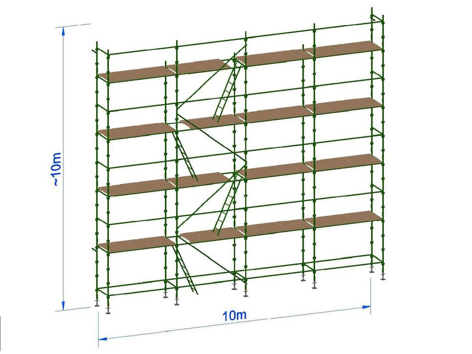 Rusztowanie 100m2 choinkowe klinowe wersja pełna od ręki PRODUCENT