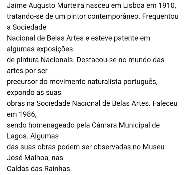 Jaime Murteira, pintura a óleo.