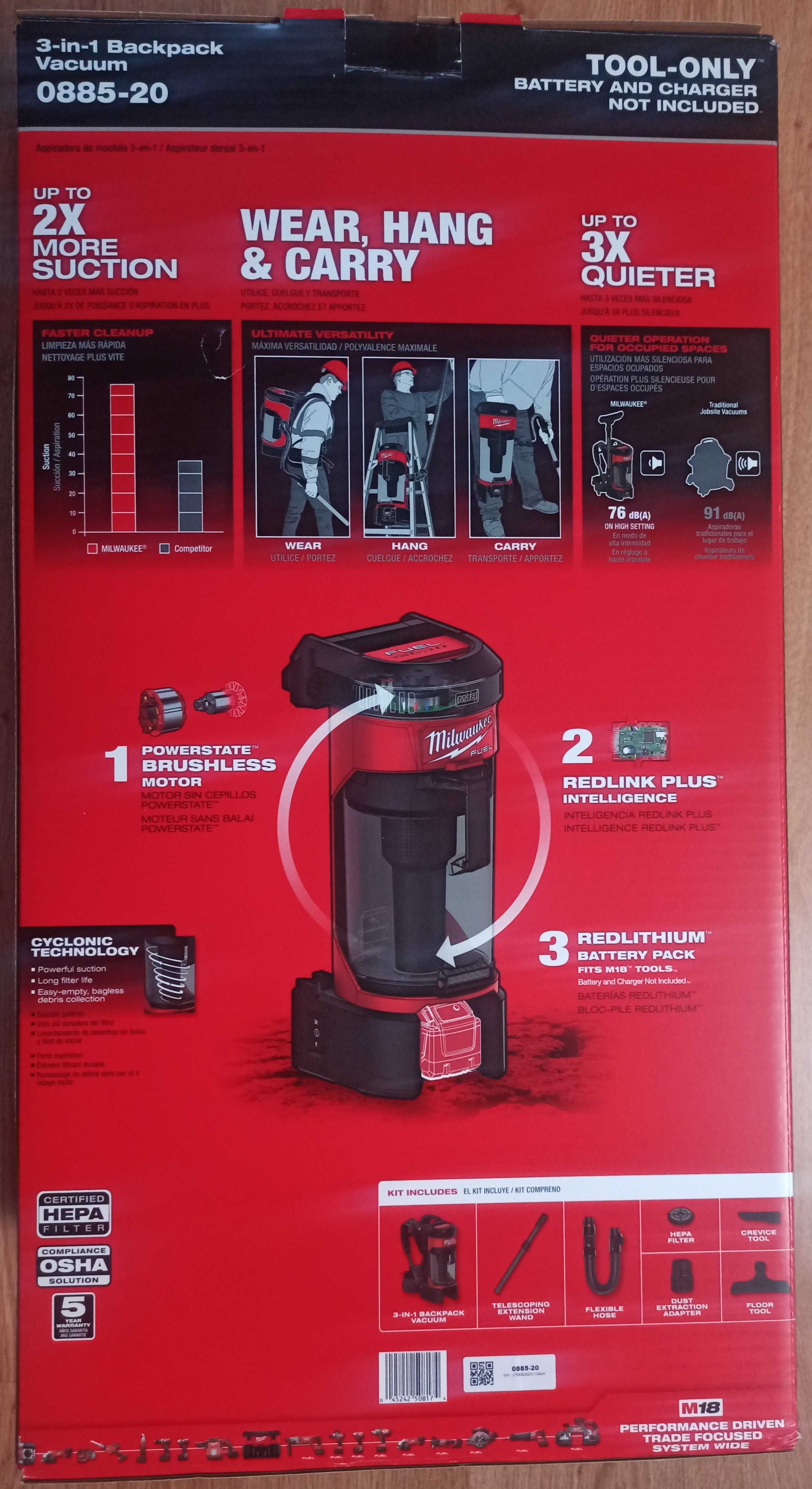 MILWAUKEE M18 Odkurzacz mobilny Nowy