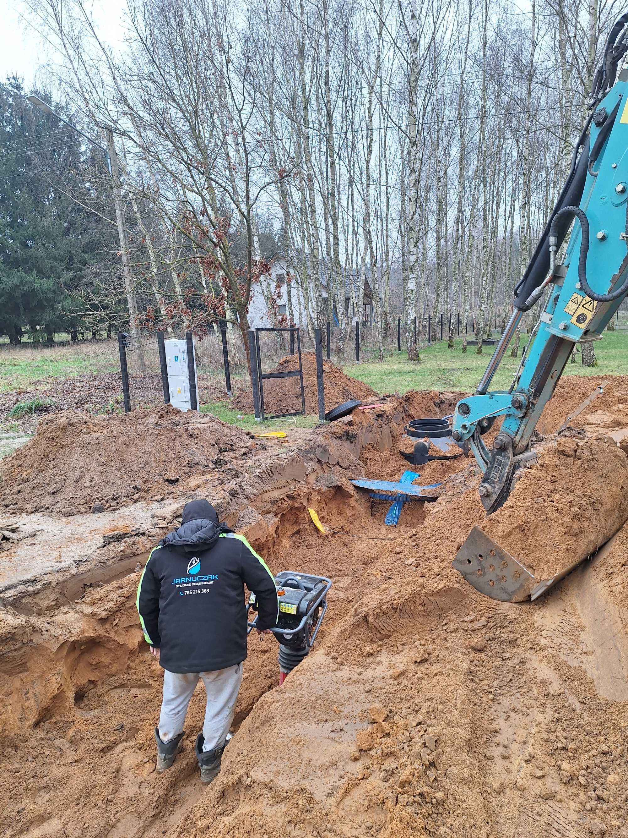 Wiercenie studni,przyłącza wodkan,roboty ziemne