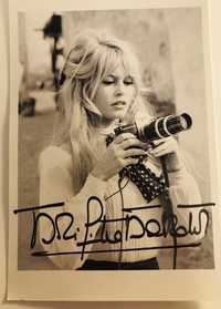 AUTOGRAF Brigitte Bardot modelka, piosenkarka i aktorka AUTOGRAFY
