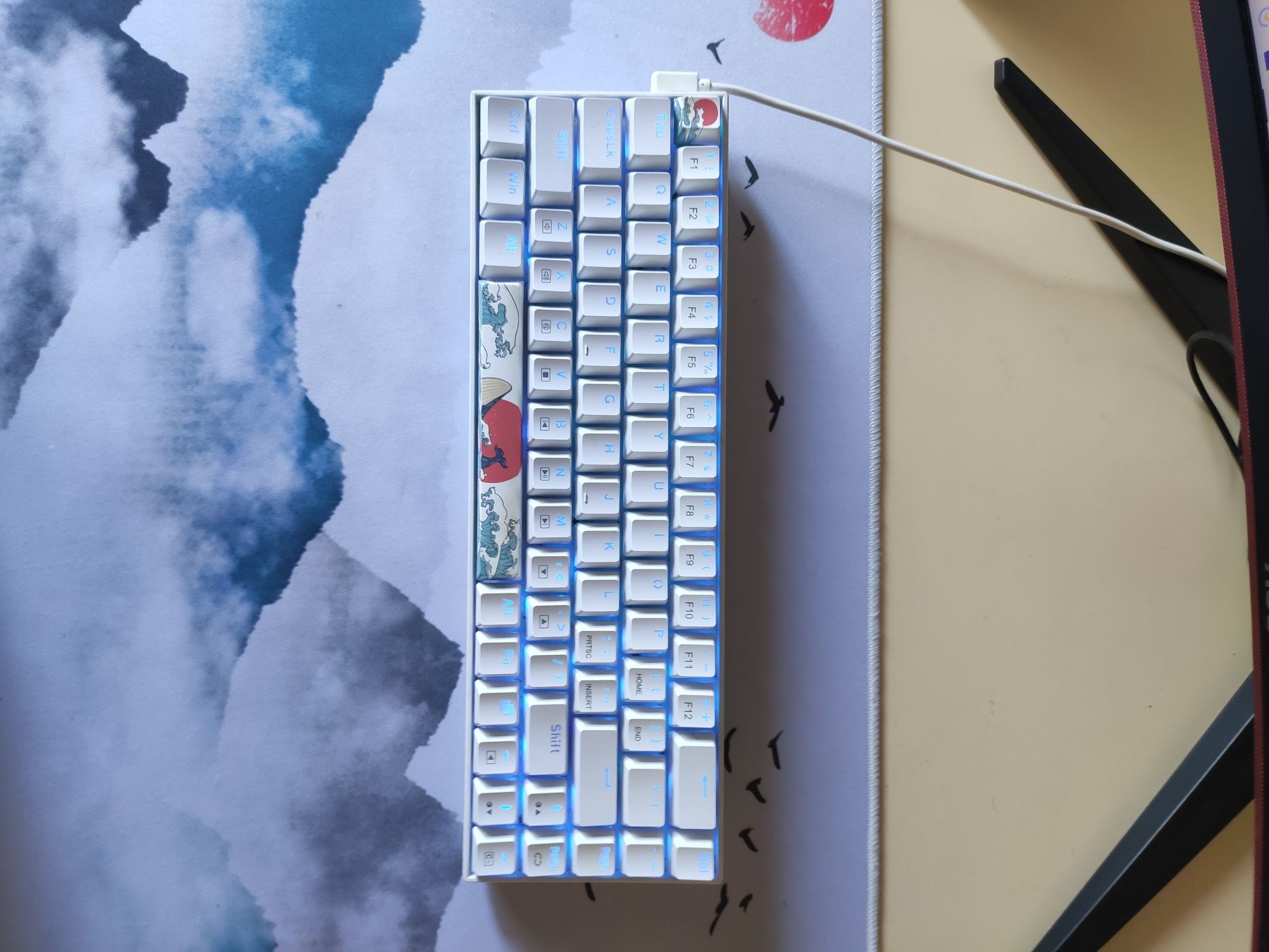 Monitor 24'' 144hz VA, teclado mecânico, rato wireless, colunas, micro