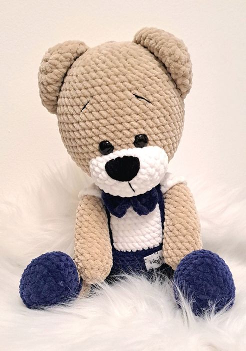 Miś handmade rękodzieło na szydełku prezent