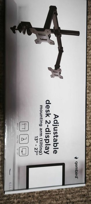 Продам крепление для двух мониторов Gembird MA-D2-01