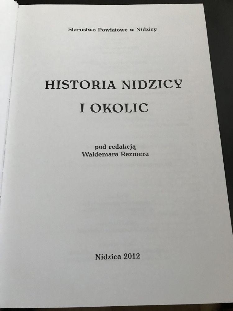 Historia Nidzicy i okolic - Waldemar Rozmer 2012 książka