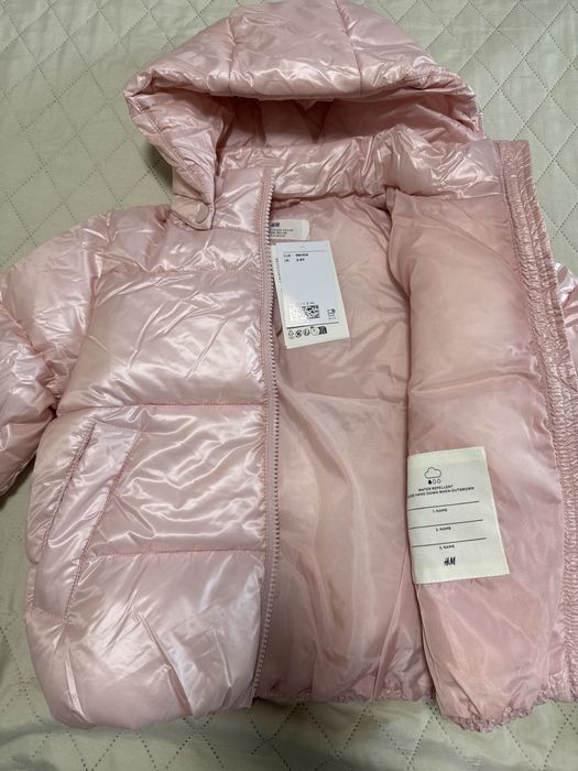 Нова рожево-перламутрова куртка h&m