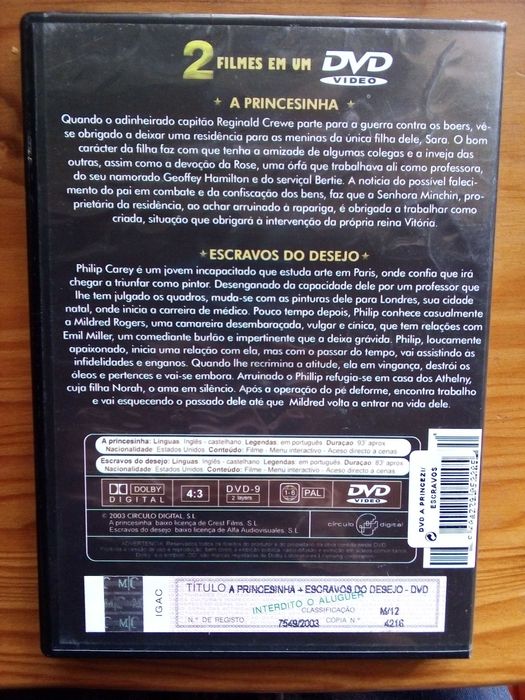 A Princesinha Shirley Temple /Escravos do Desejo Bette Davis 1DVD