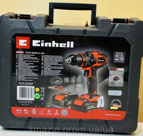 Дриль-шуруповерт акумуляторний Einhell TE-CD 18/40 Li-i