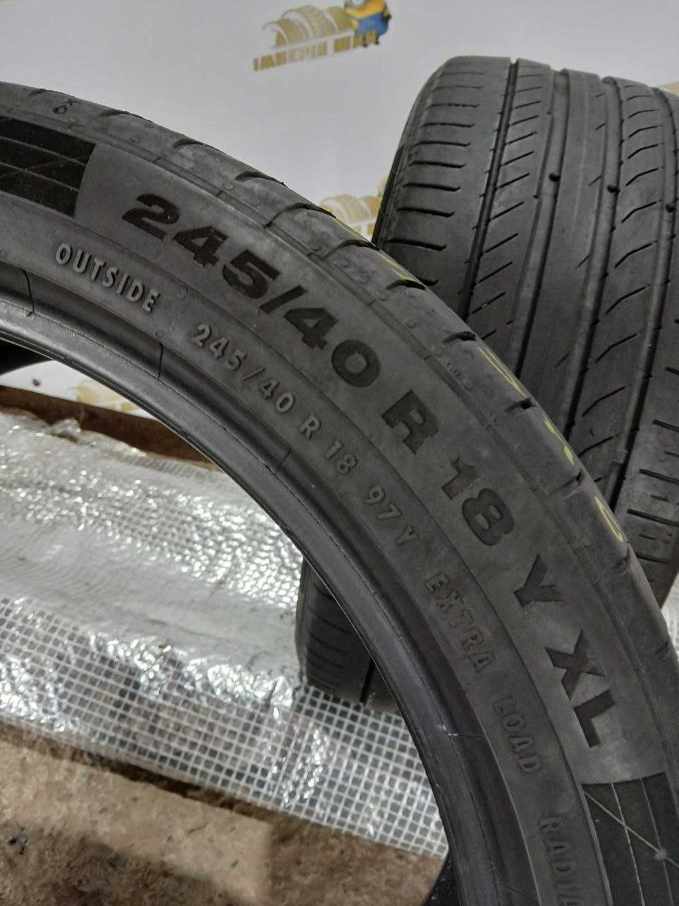 Шини Continental 245/40R18. 2шт. Літо. 2020р. (0411).