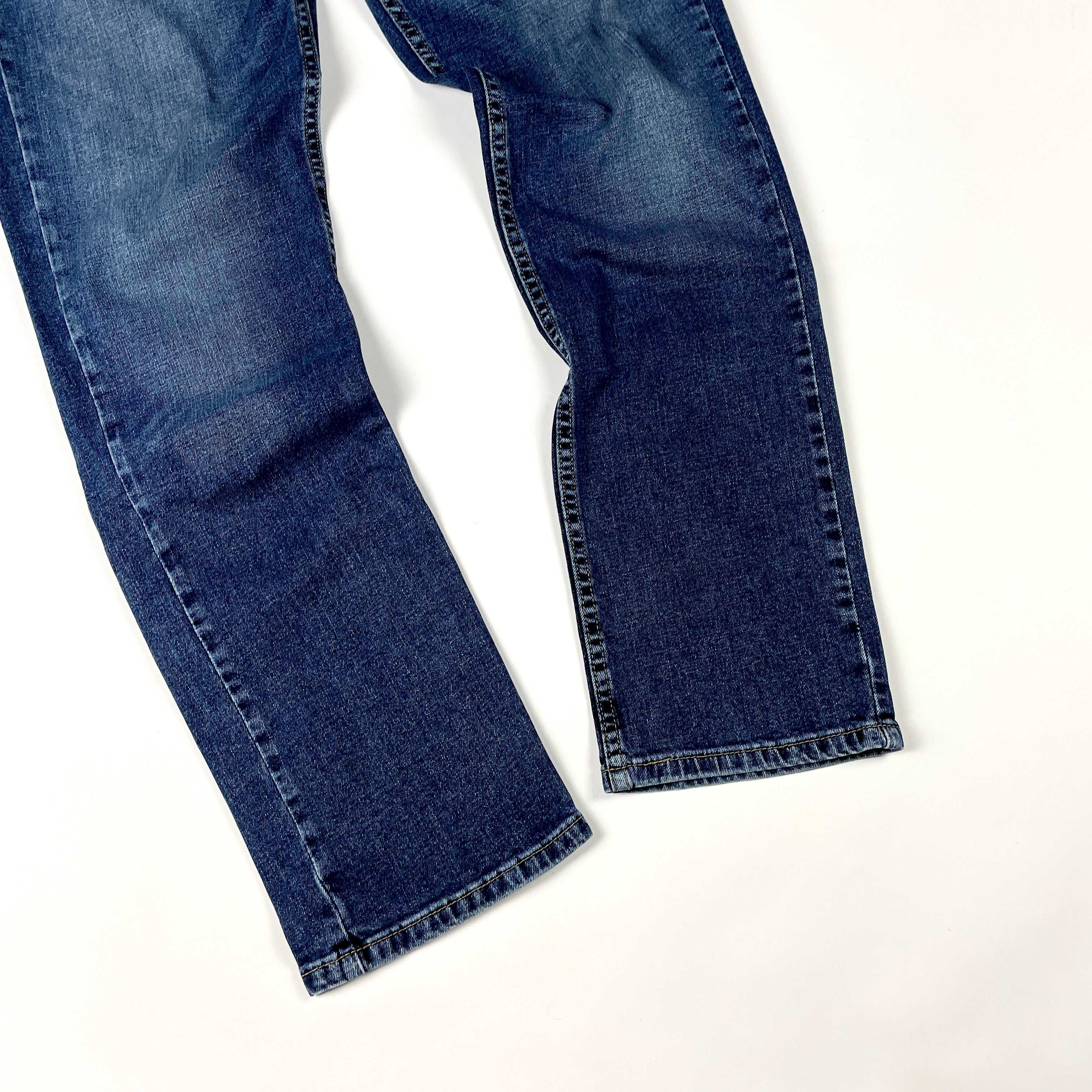 Levi’s 514 faded washed spodnie jeansowe denim navy y2k (36×32)