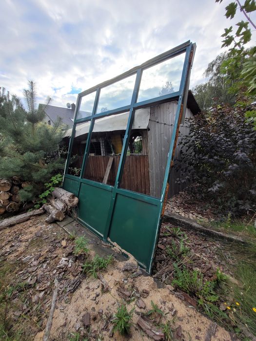 Okno garażowe warsztatowe aluminiowe