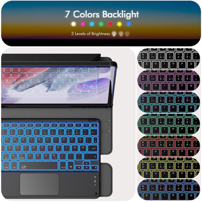 Etui z klawiaturą i touchpadem do Samsung Galaxy Tab S9 FE+/S9 Plus