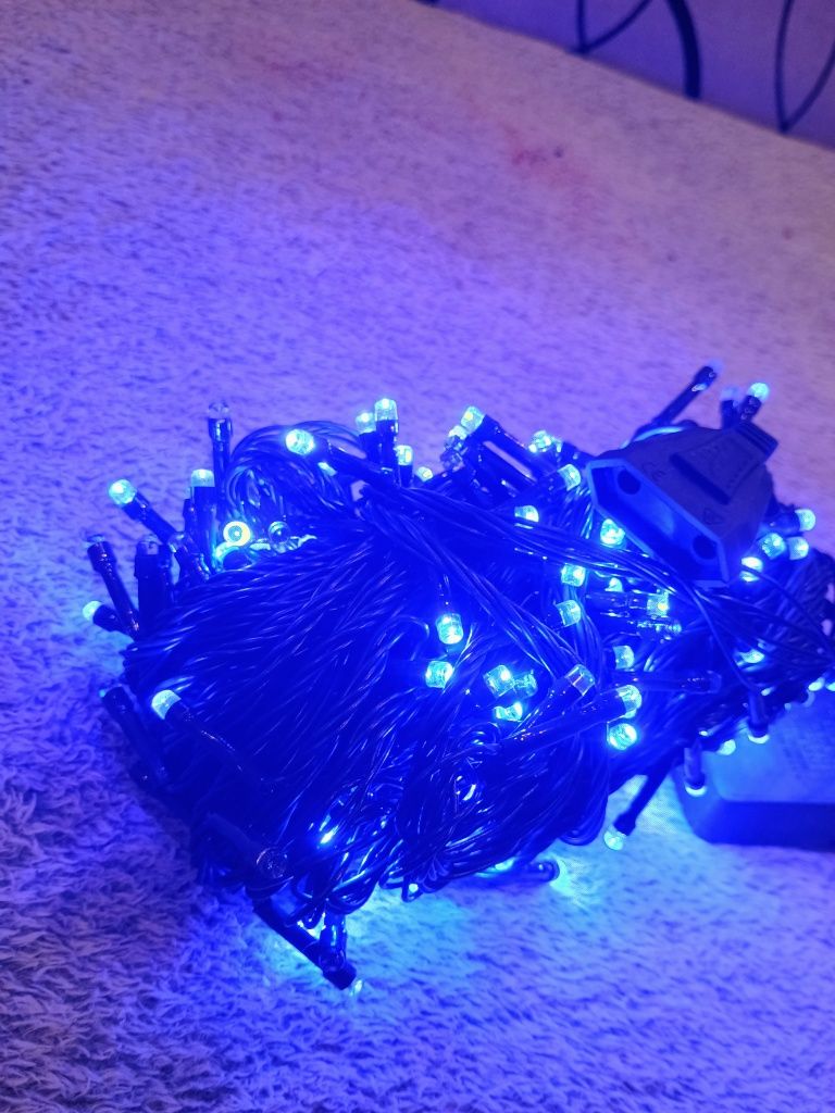 Lampki 300led niebieski