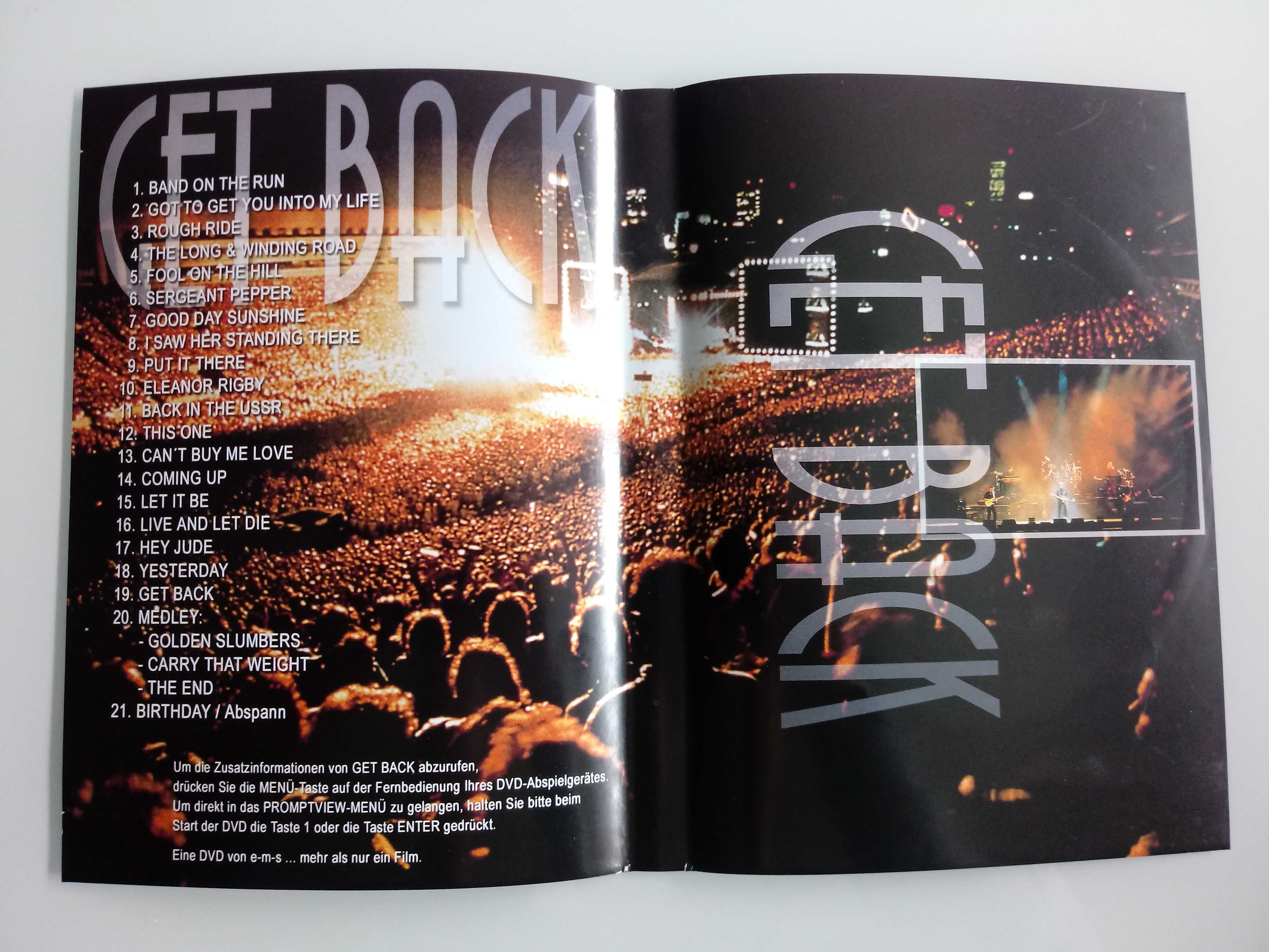 Paul McCartney - Get Back (1991) DVD /THE BEATLES/ TANIO!!!