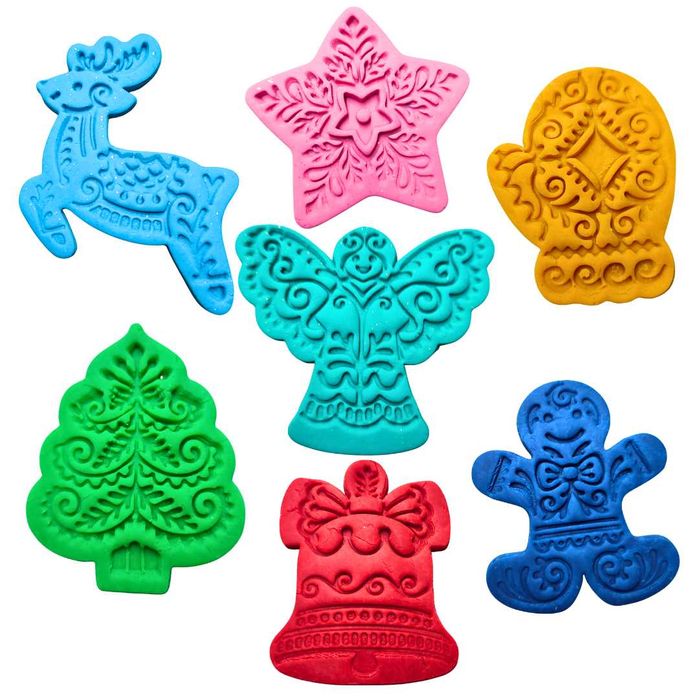 ŚWIĄTECZNE ORNAMENTOWE Foremki do wycinania z masy plastycznej zestaw