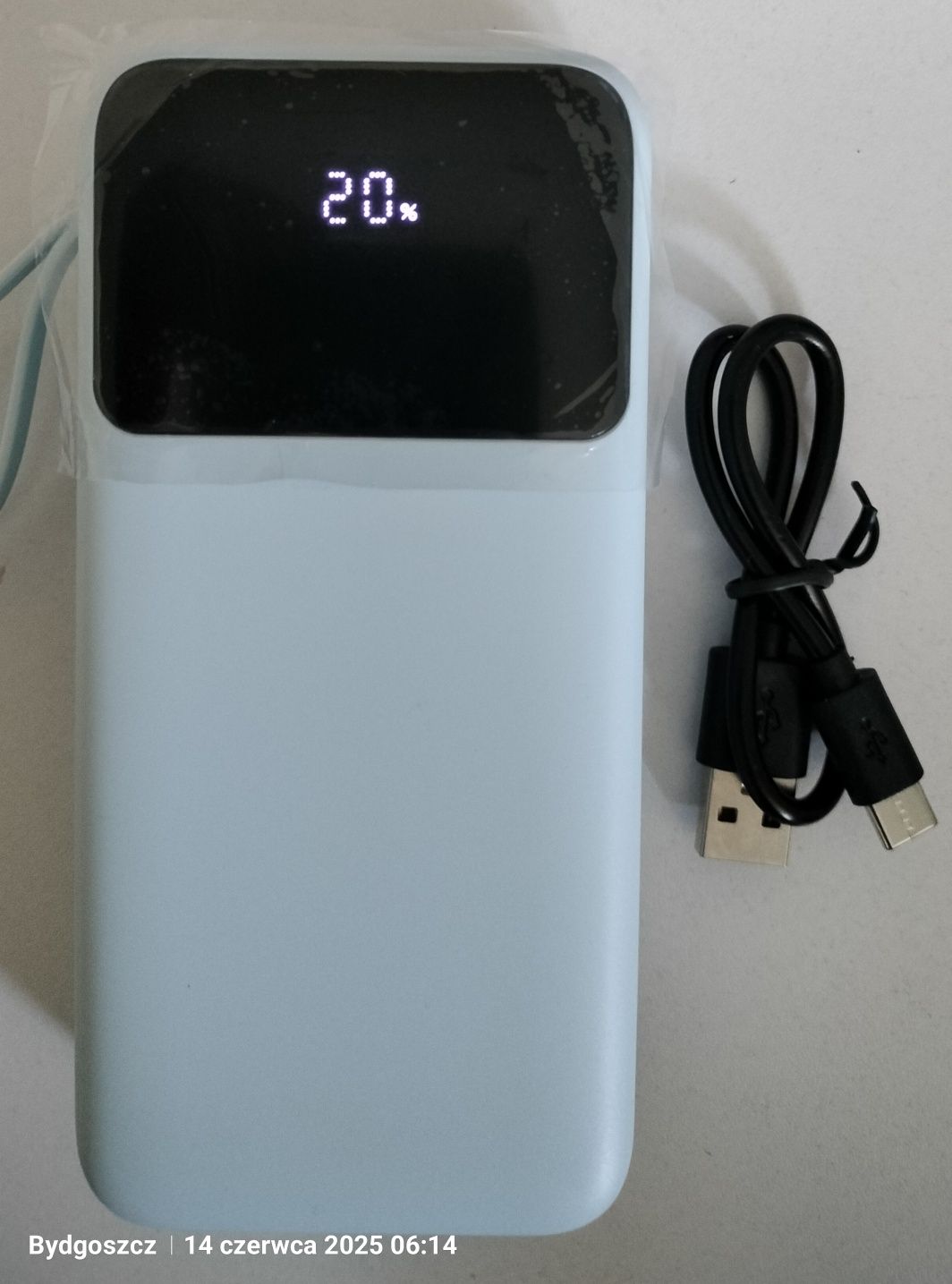 Powerbank pojemność 20 000 mAh, niebieski