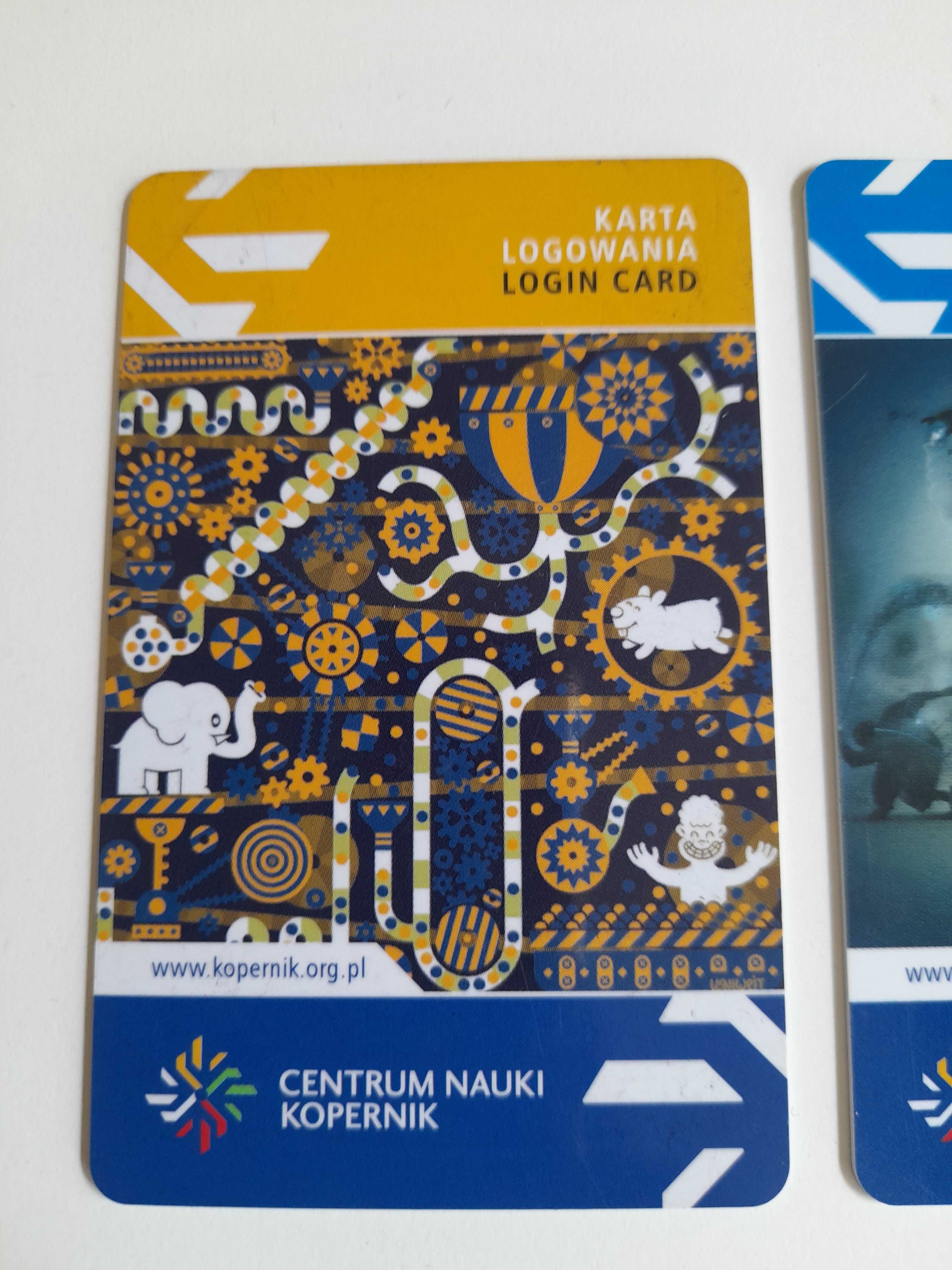 Karta logowania bilet voucher Centrum Nauki Kopernik 3szt.