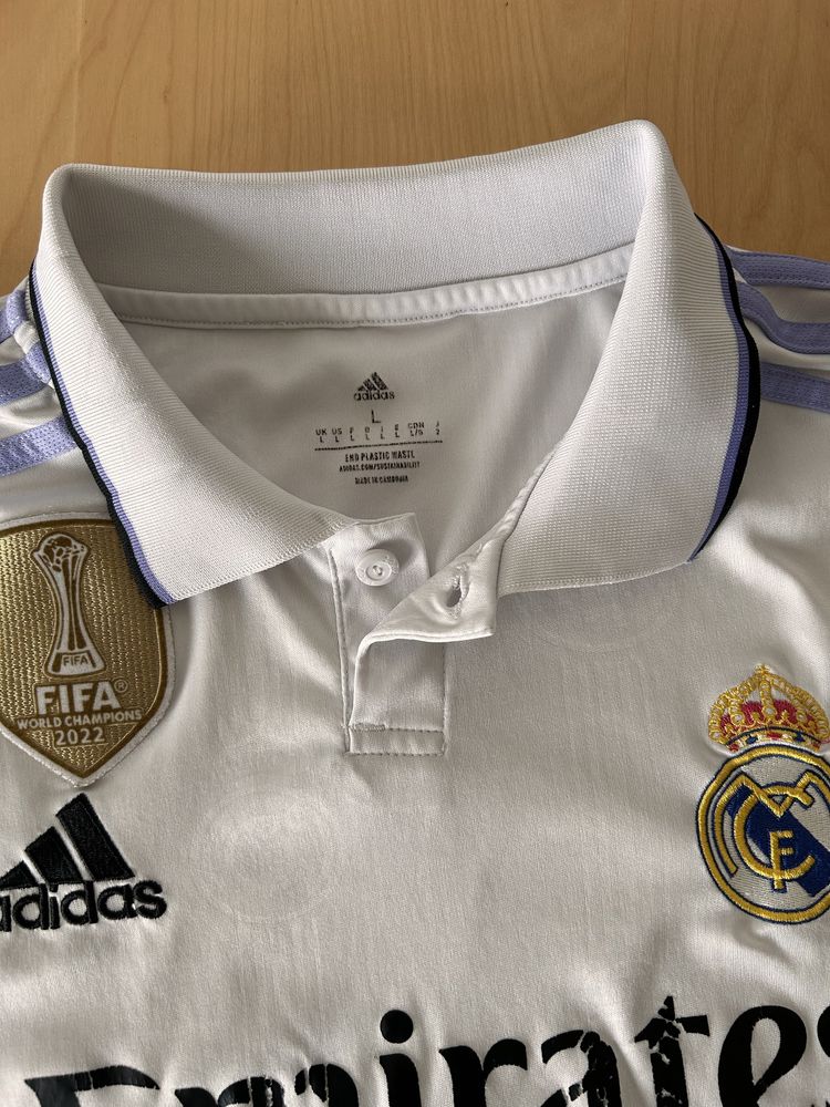 Koszulka Real Madryt domowa sezon 22/23 Adidas rozmiar L t-shirt polo