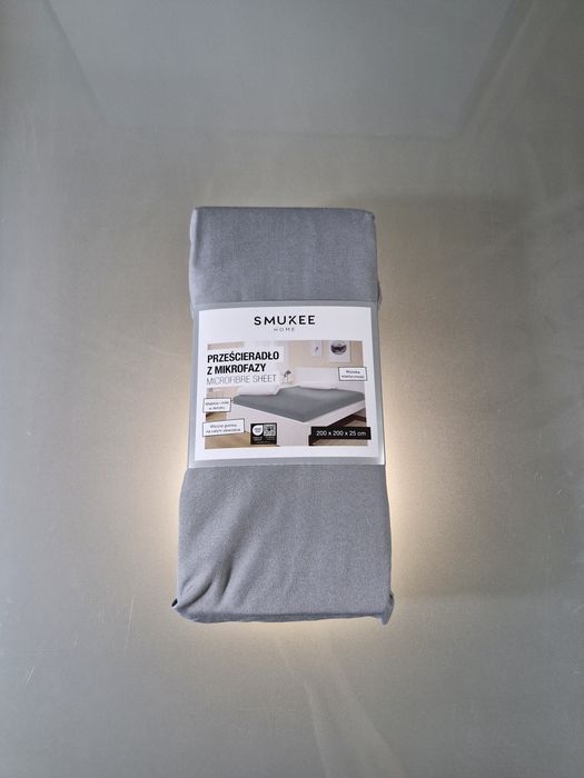 Prześcieradło z Gumką z Mikrofazy 200x200x25 Szare