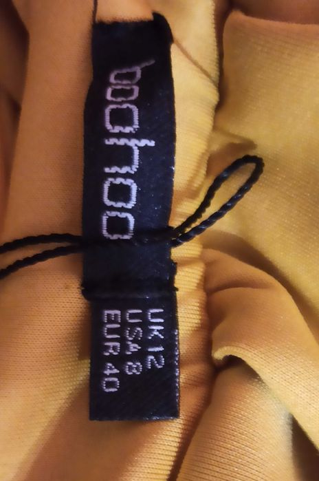 Żółta słonecznikowa sukienka Boohoo wesele impreza 40 L