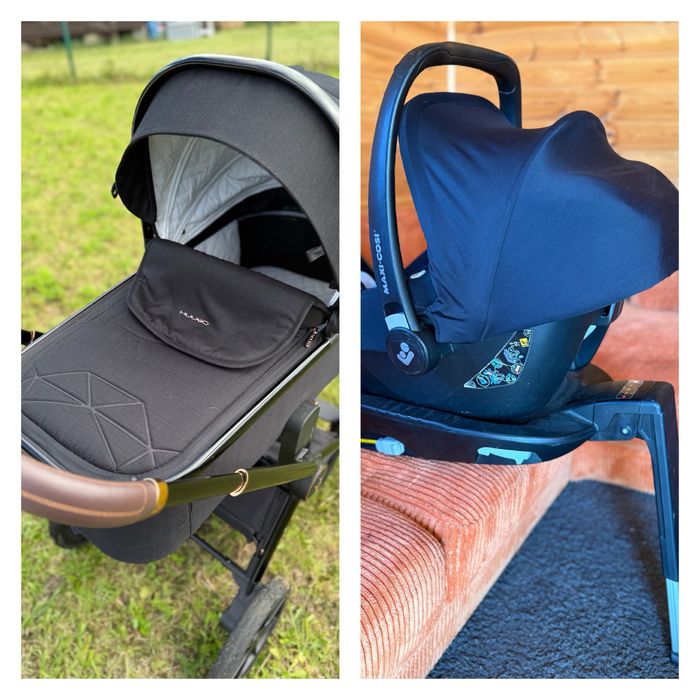 Muuvo Quick SE gondola+spacerówka+fotelik+baza