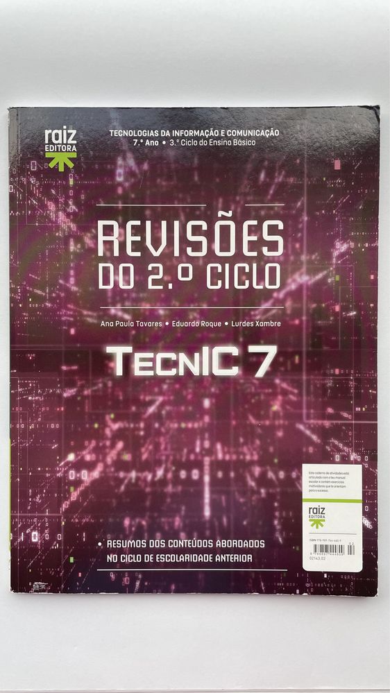 Novo - TECNIC 7 - caderno de atividades e revisões do 2.°ciclo