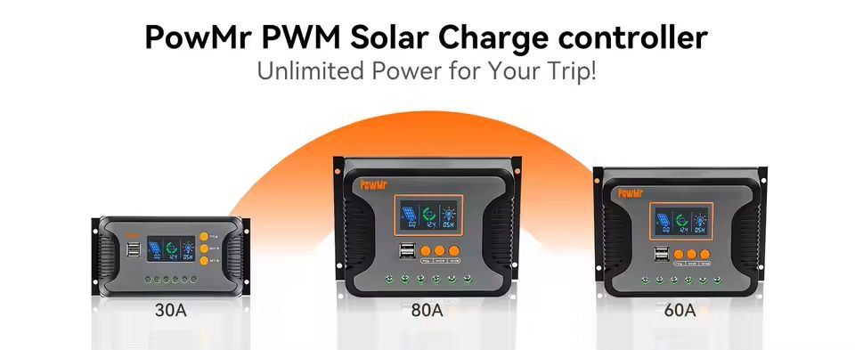 PWM kontroler solarny 80A 12v,24v,36v,48v