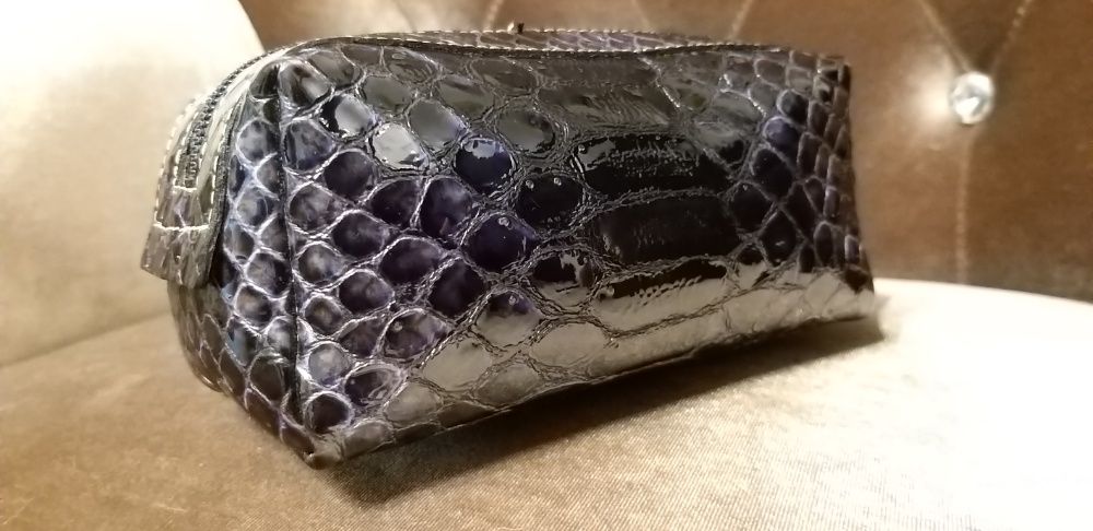 Mala Cavalinho cosmética Azul verniz