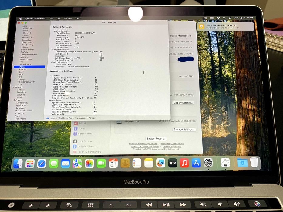 Macbook Pro 13" 2019 touchbar 8/256GB ANSI Layout