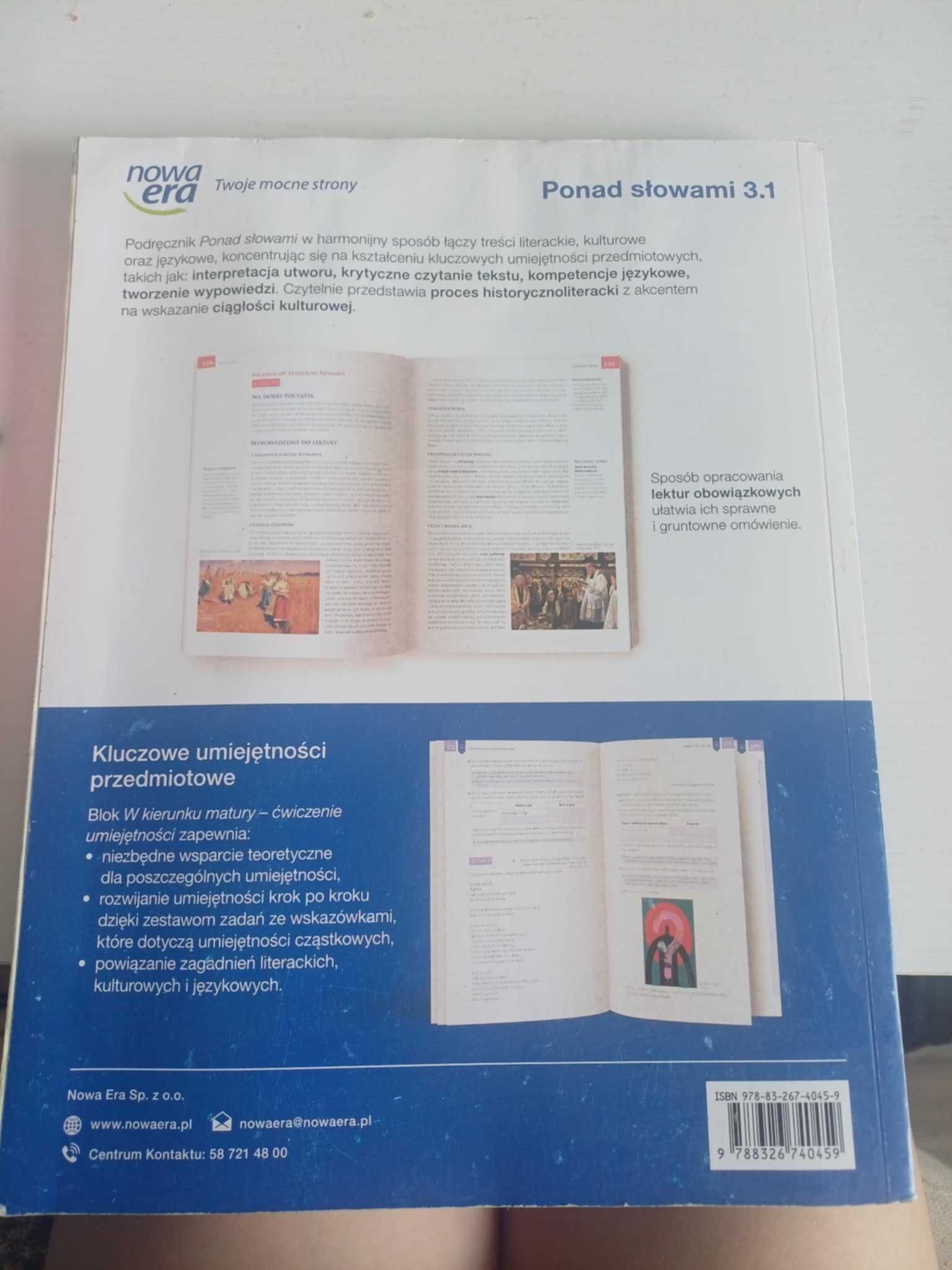 Podręcznik "Ponad słowami" do klasy trzeciej, część pierwsza