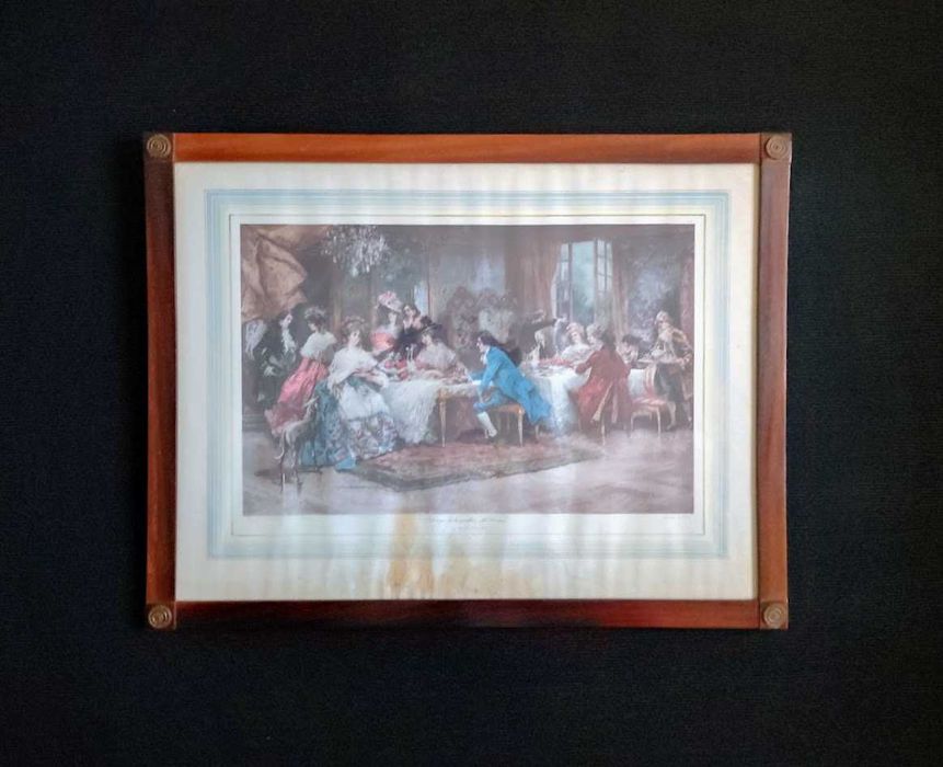 Quadro de gravura francesa de Marie Antoinette