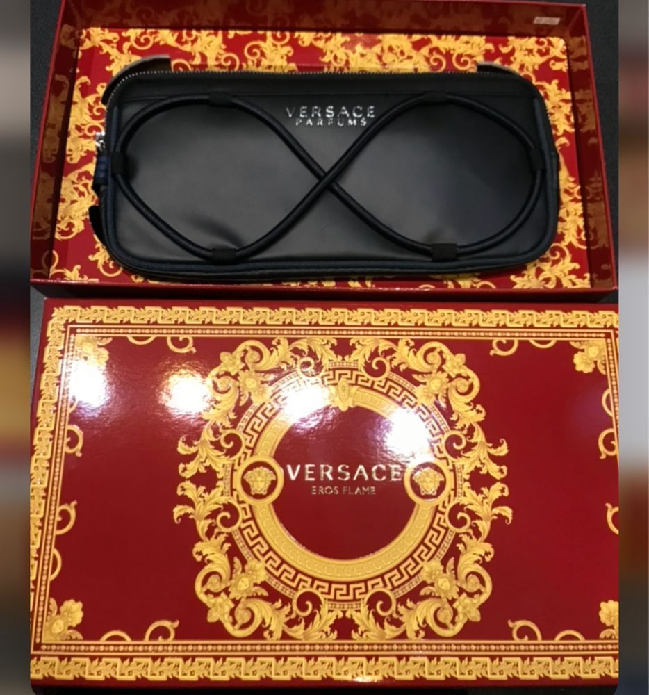 Zestaw Versace Eros flame flakon 100ml, 10ml oraz kosmetyczka versace